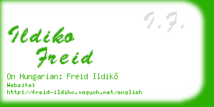 ildiko freid business card